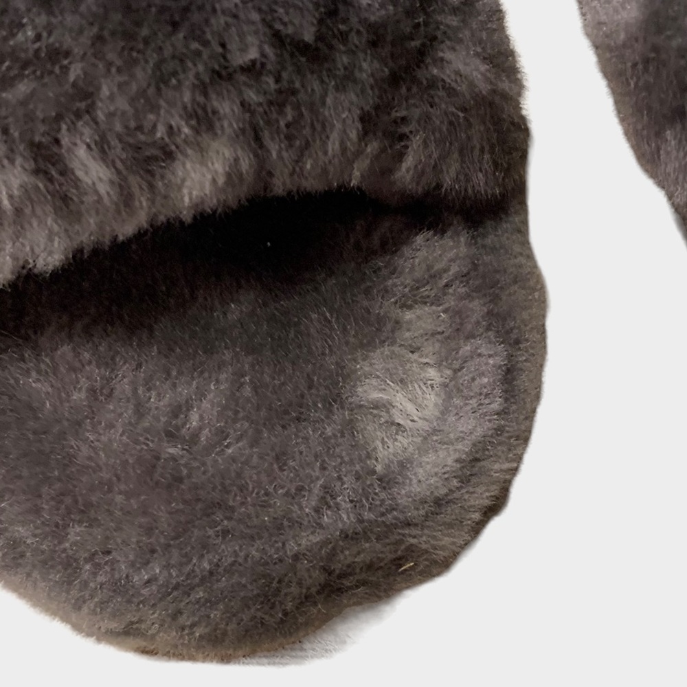 NEW NWoT UGG Women's FLUFF YEAH Charcoal Slipper Slide READ DESCRIPTION! - Picture 4 of 8